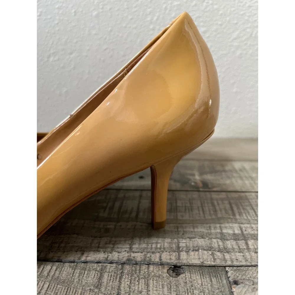 Coach Zan Two Tone Patent Leather Pointed Toe Pumps